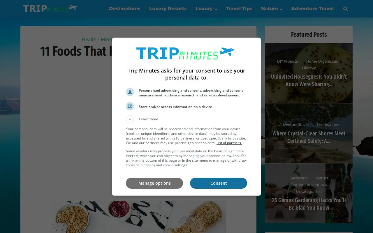Landing page screenshot
