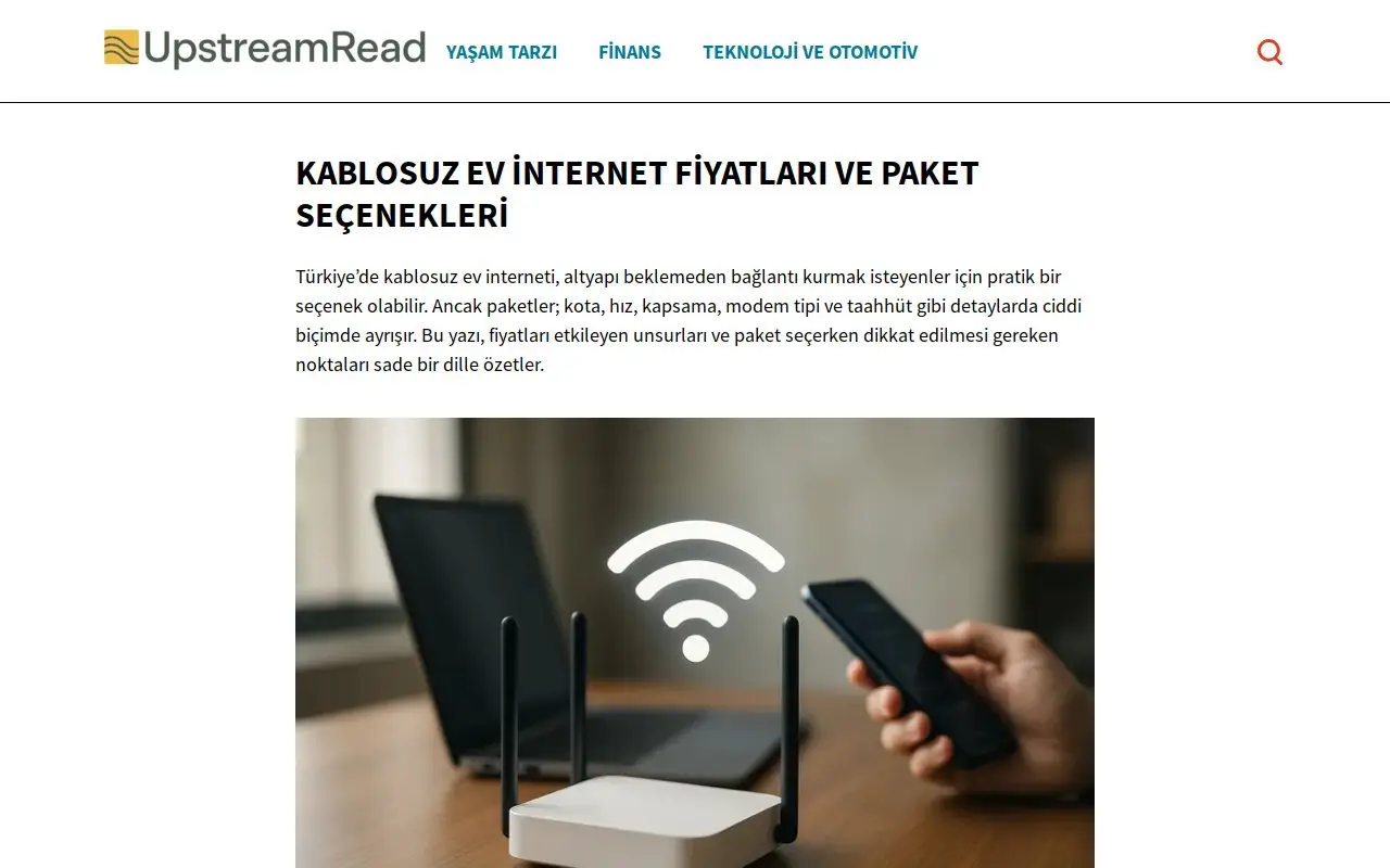 Landing page screenshot