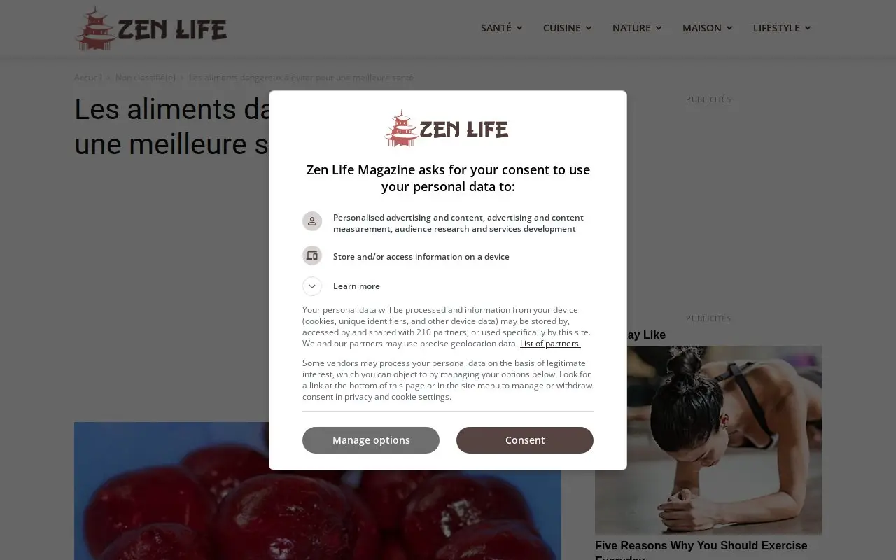 Landing page screenshot