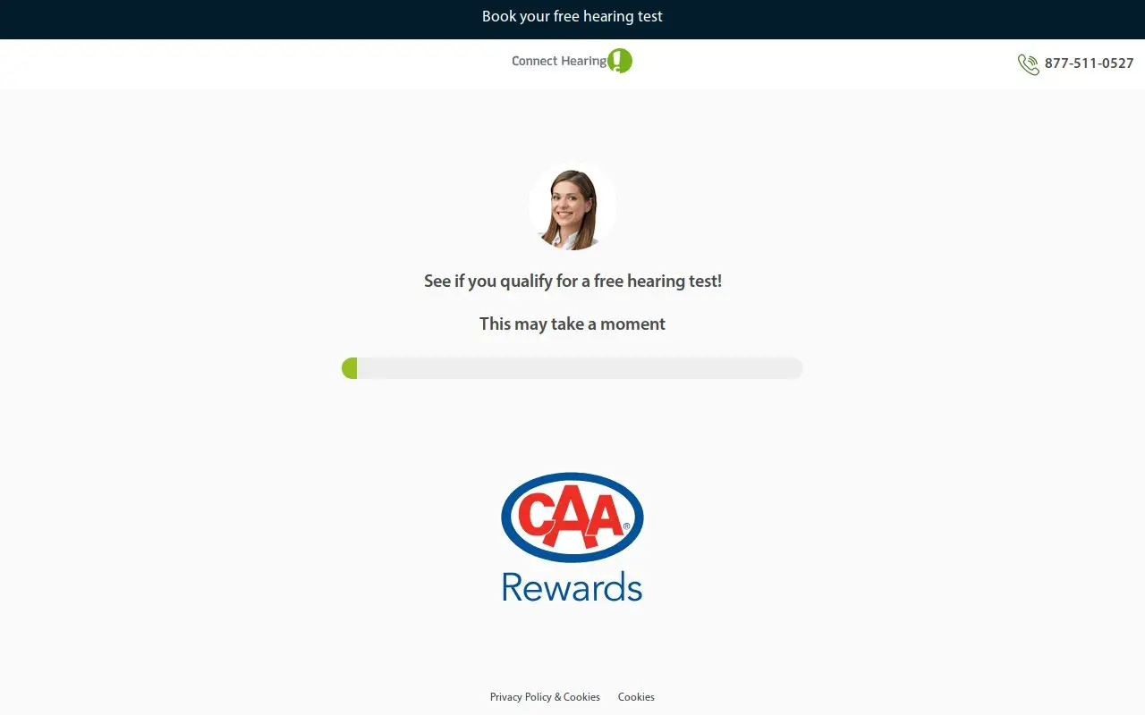 Landing page screenshot