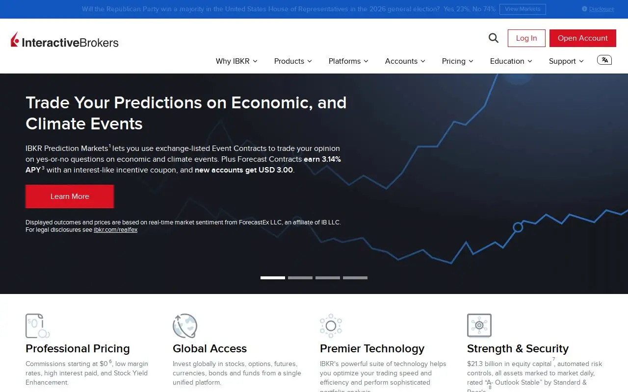 Landing page screenshot