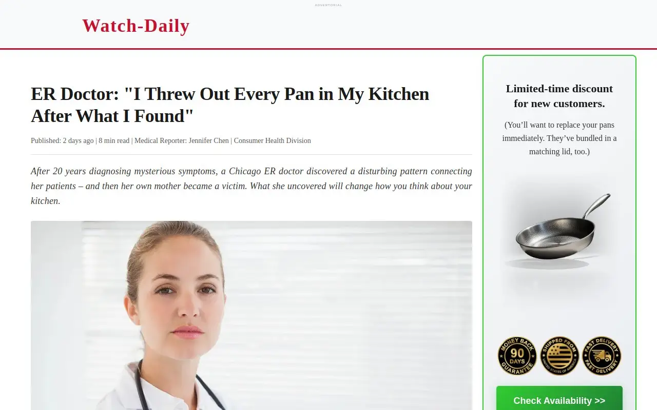 Landing page screenshot