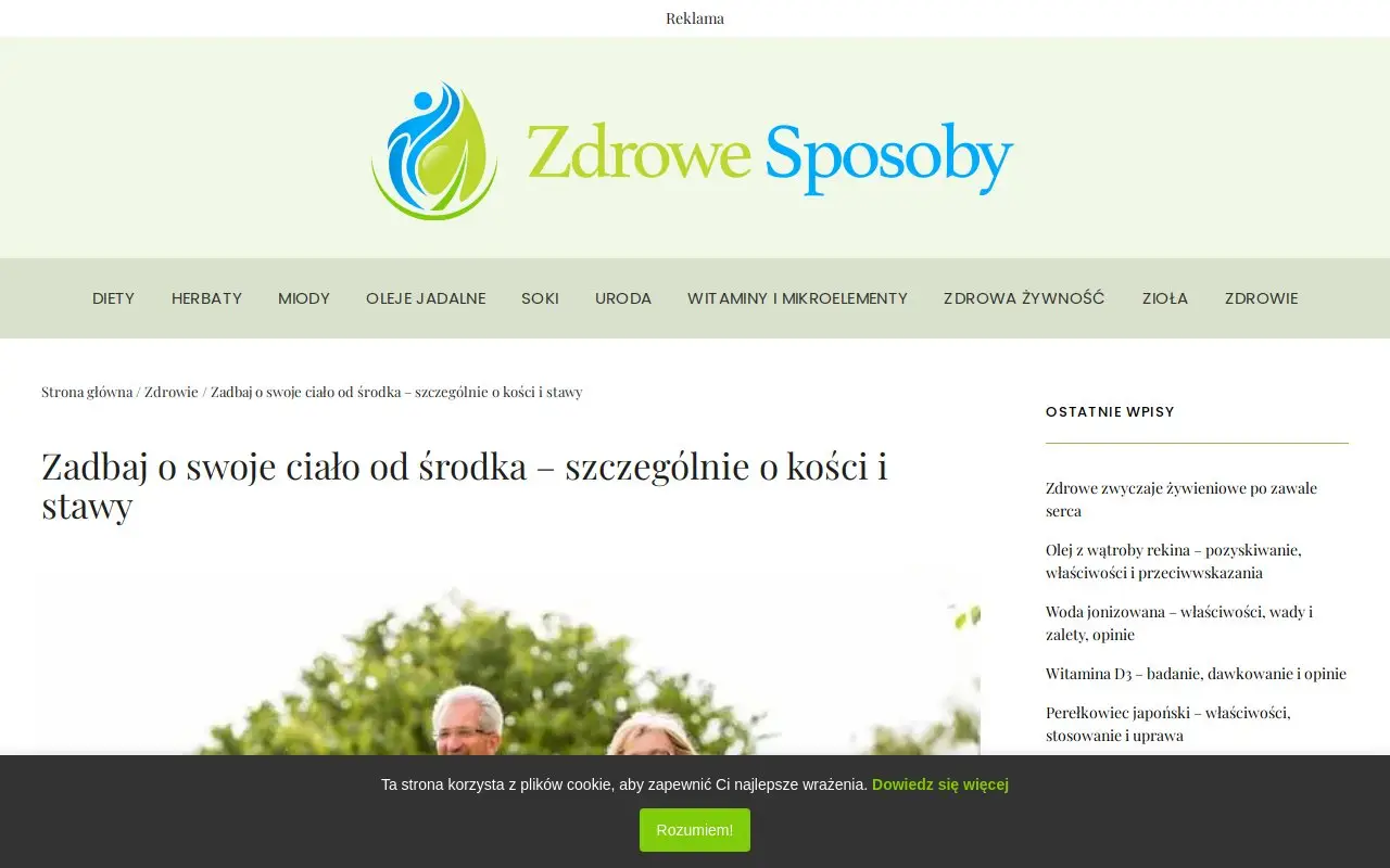 Landing page screenshot