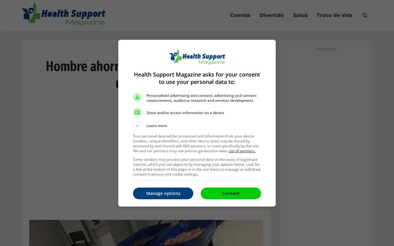 Landing page screenshot