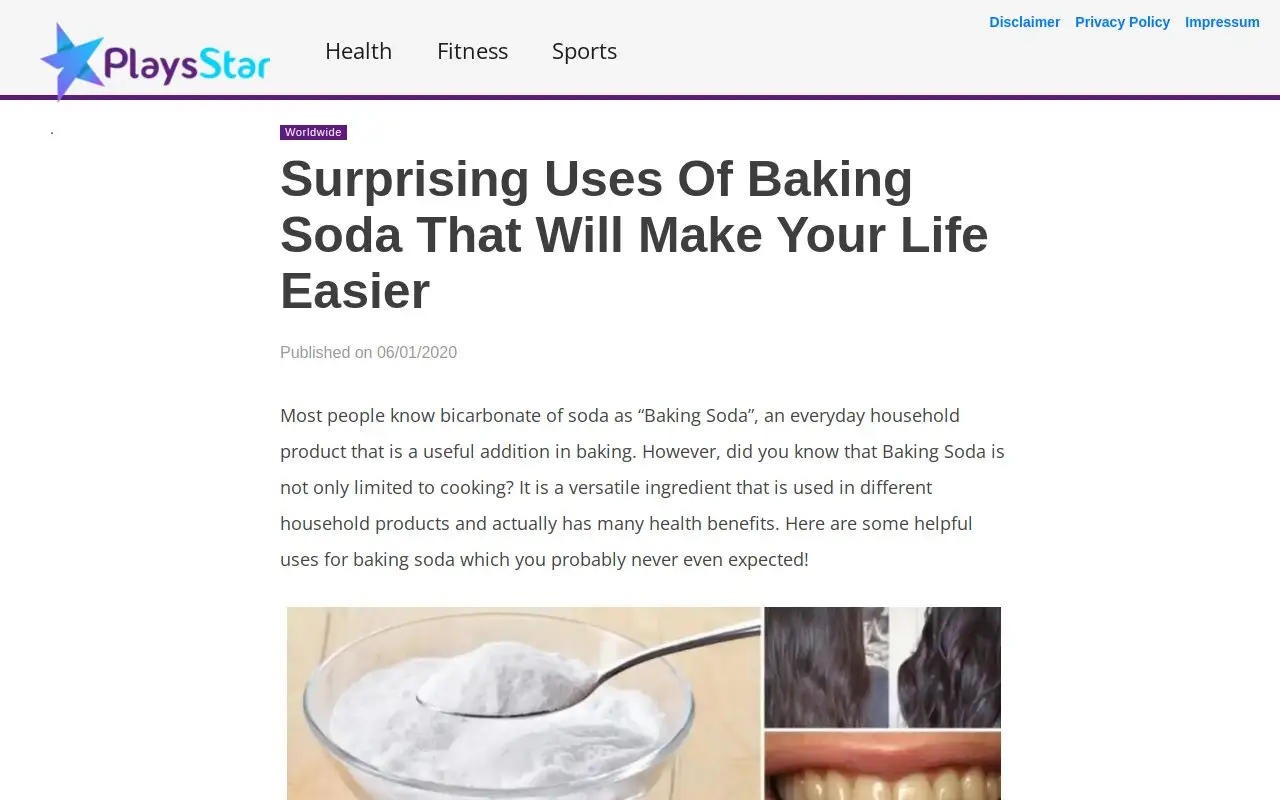 Landing page screenshot