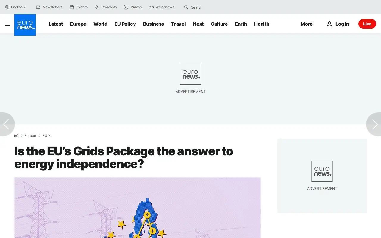 Landing page screenshot