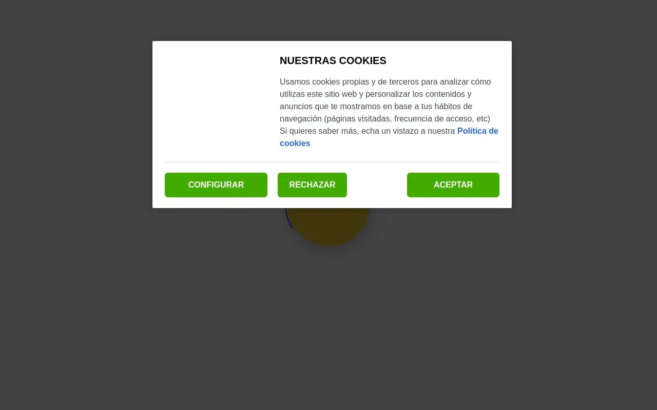 Landing page screenshot