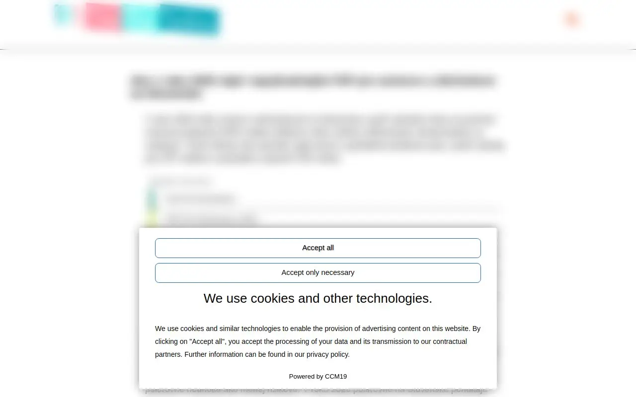 Landing page screenshot
