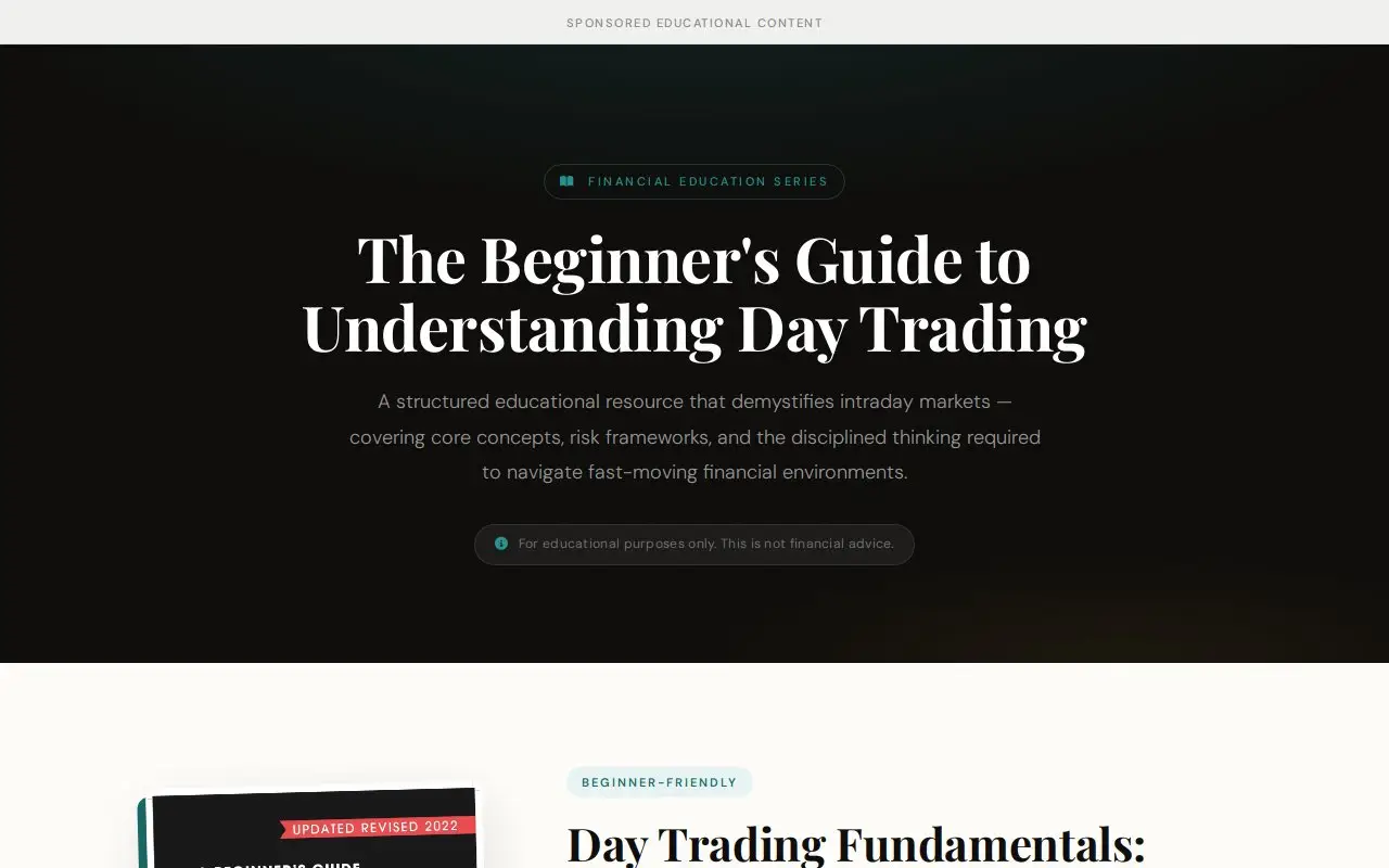 Landing page screenshot