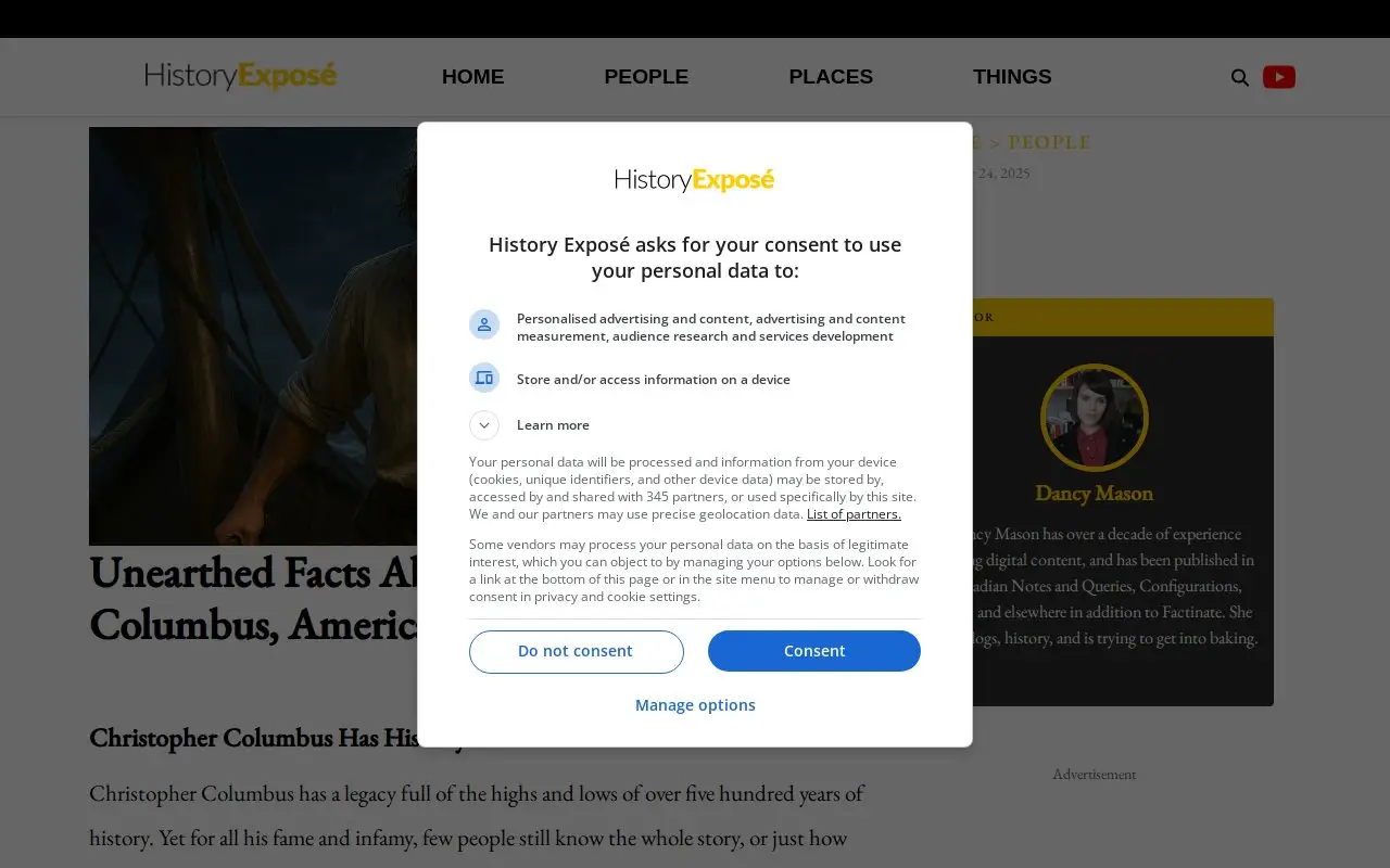 Landing page screenshot