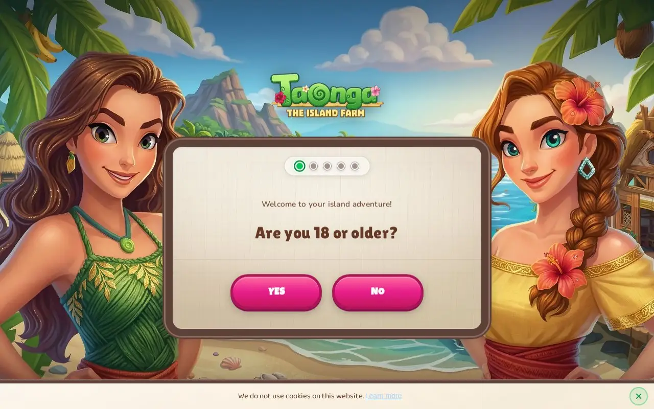 Landing page screenshot