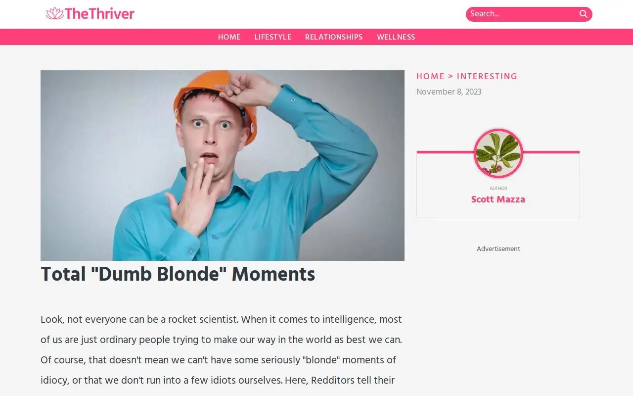 Landing page screenshot