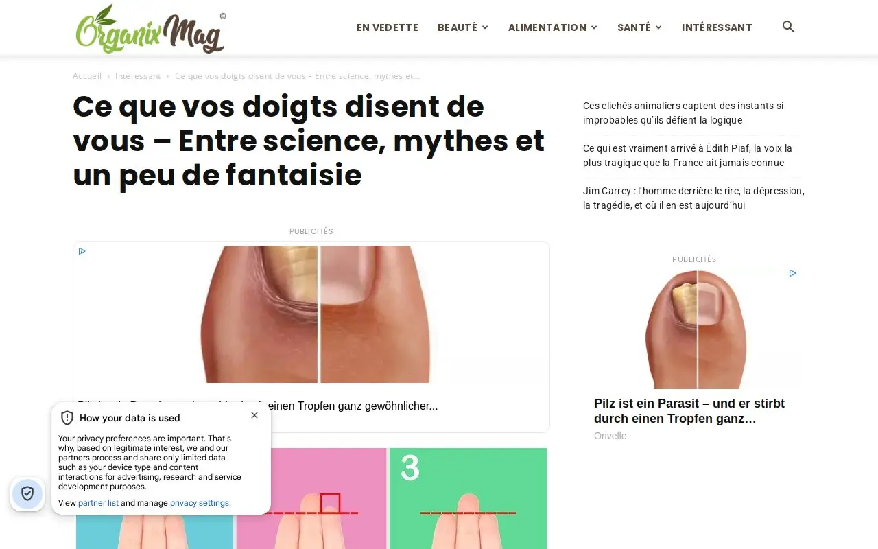 Landing page screenshot
