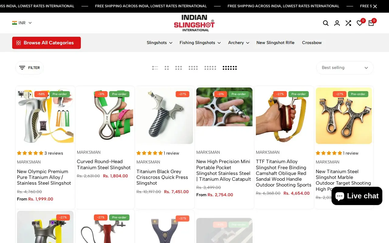 Landing page screenshot
