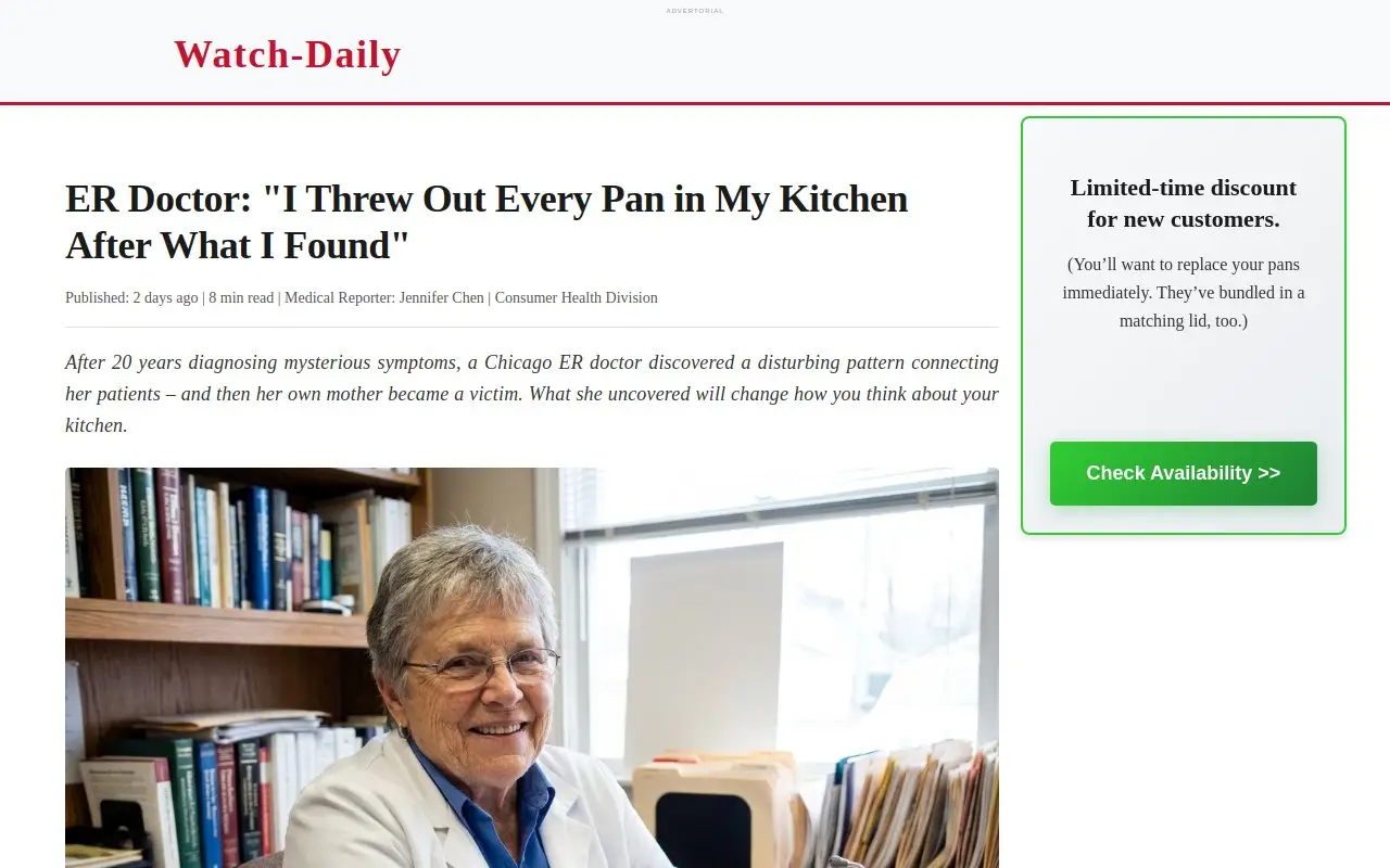 Landing page screenshot