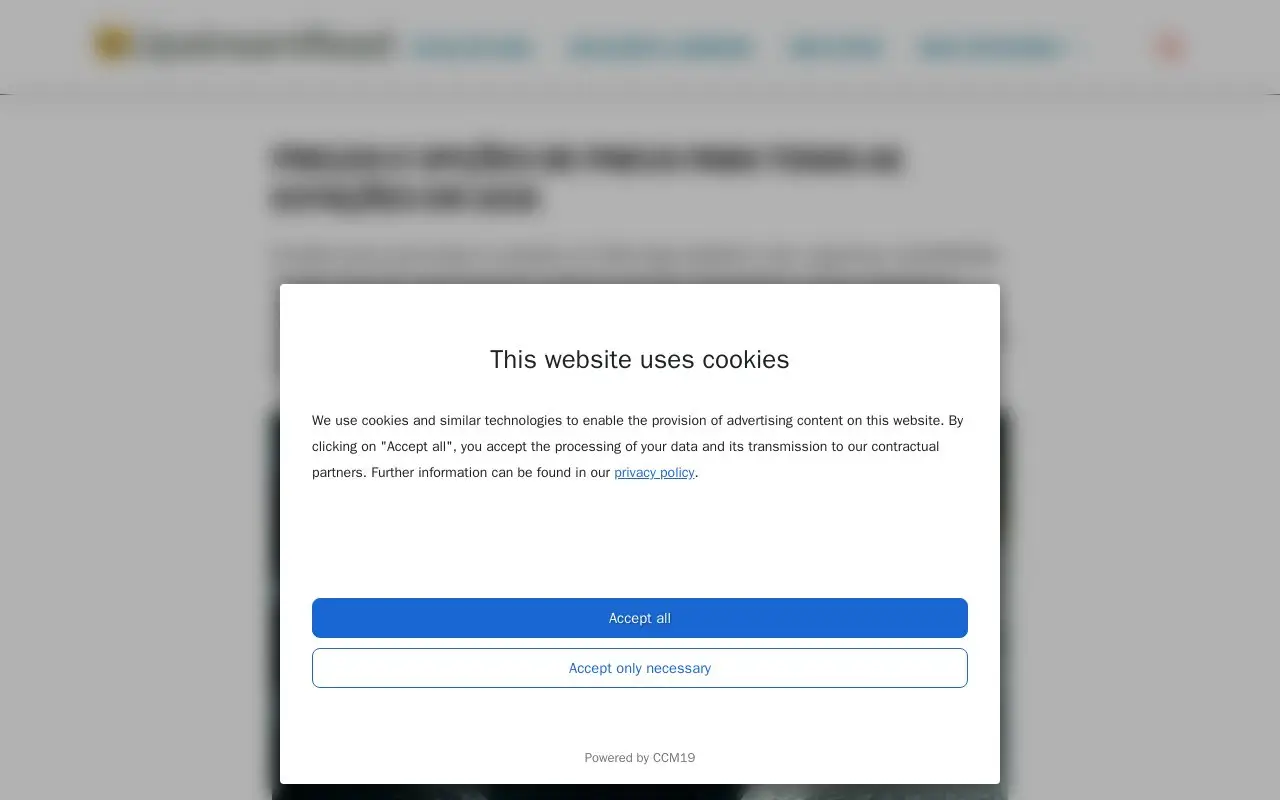 Landing page screenshot