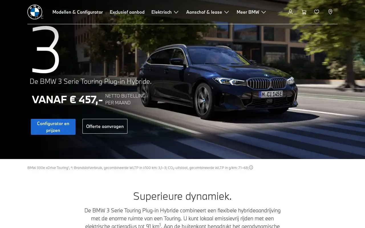 Landing page screenshot