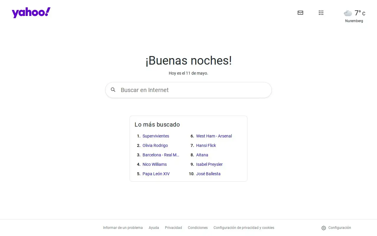 Landing page screenshot