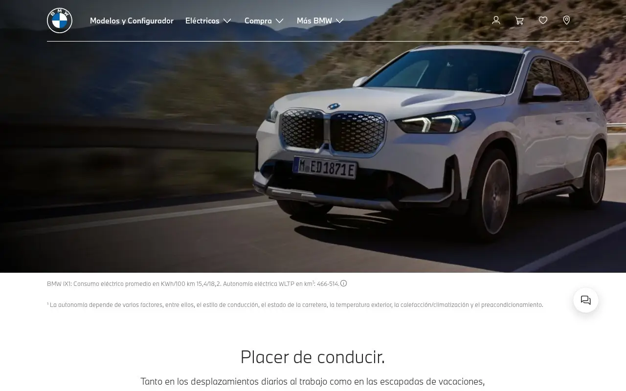 Landing page screenshot