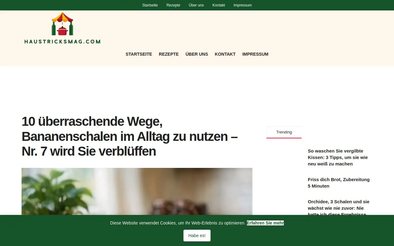 Landing page screenshot