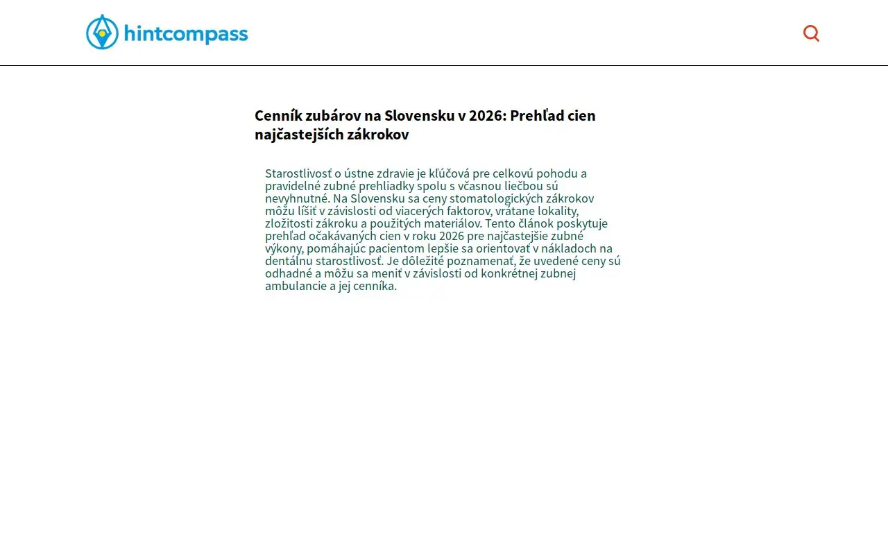 Landing page screenshot