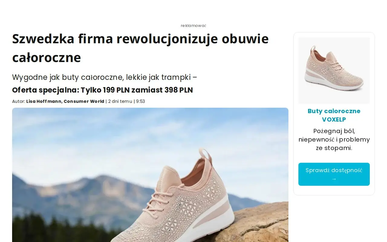 Landing page screenshot