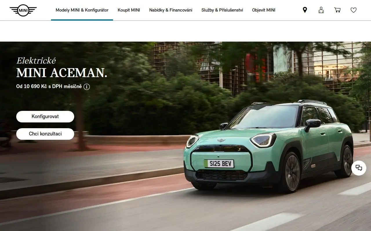 Landing page screenshot