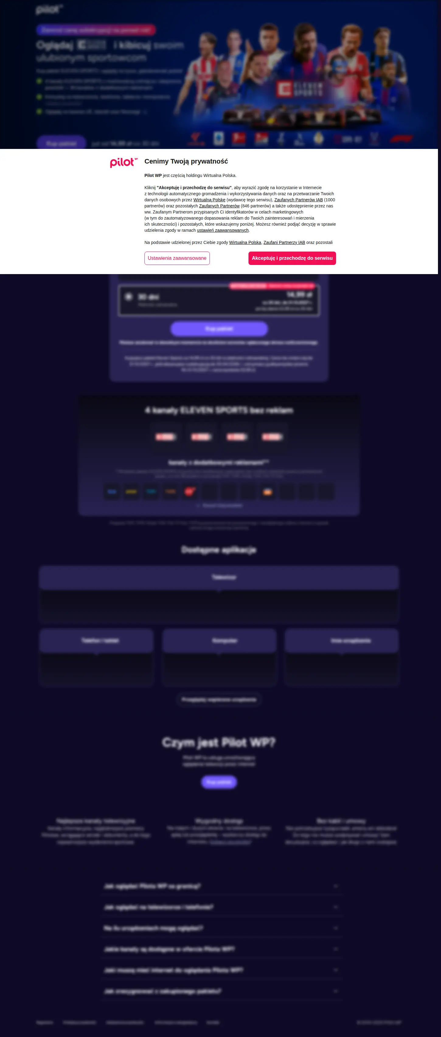 Landing page screenshot