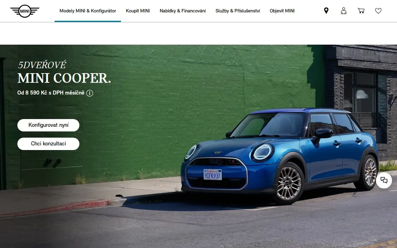 Landing page screenshot