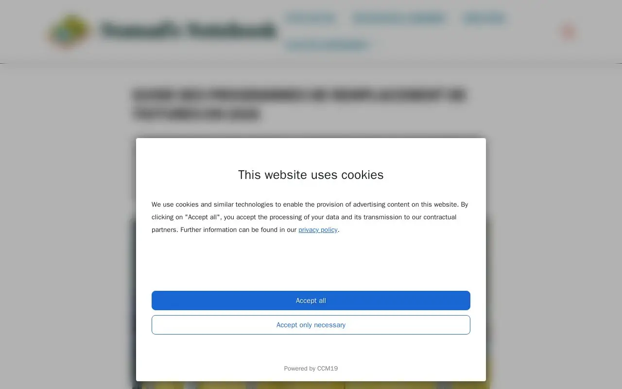 Landing page screenshot