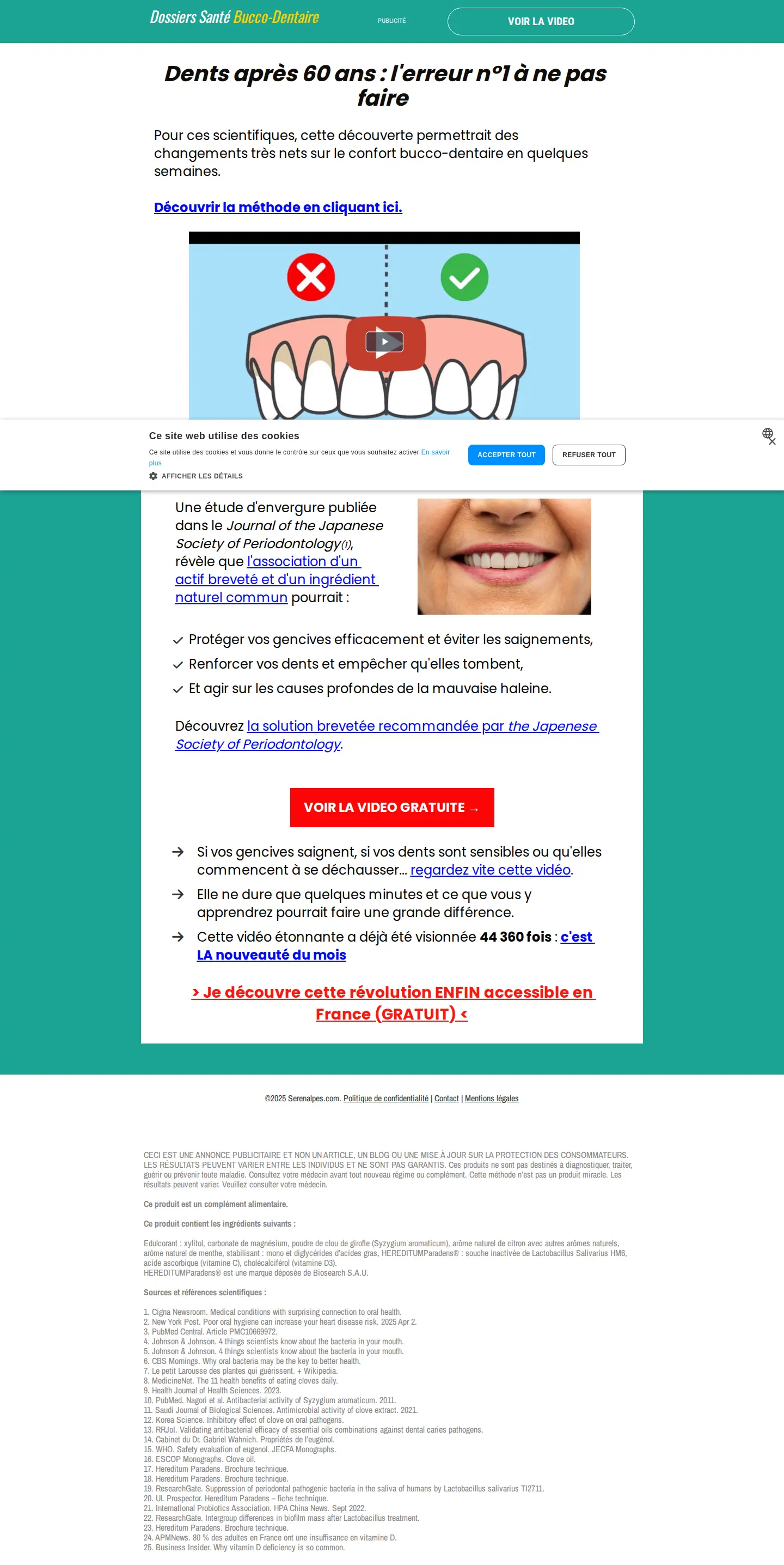 Landing page screenshot
