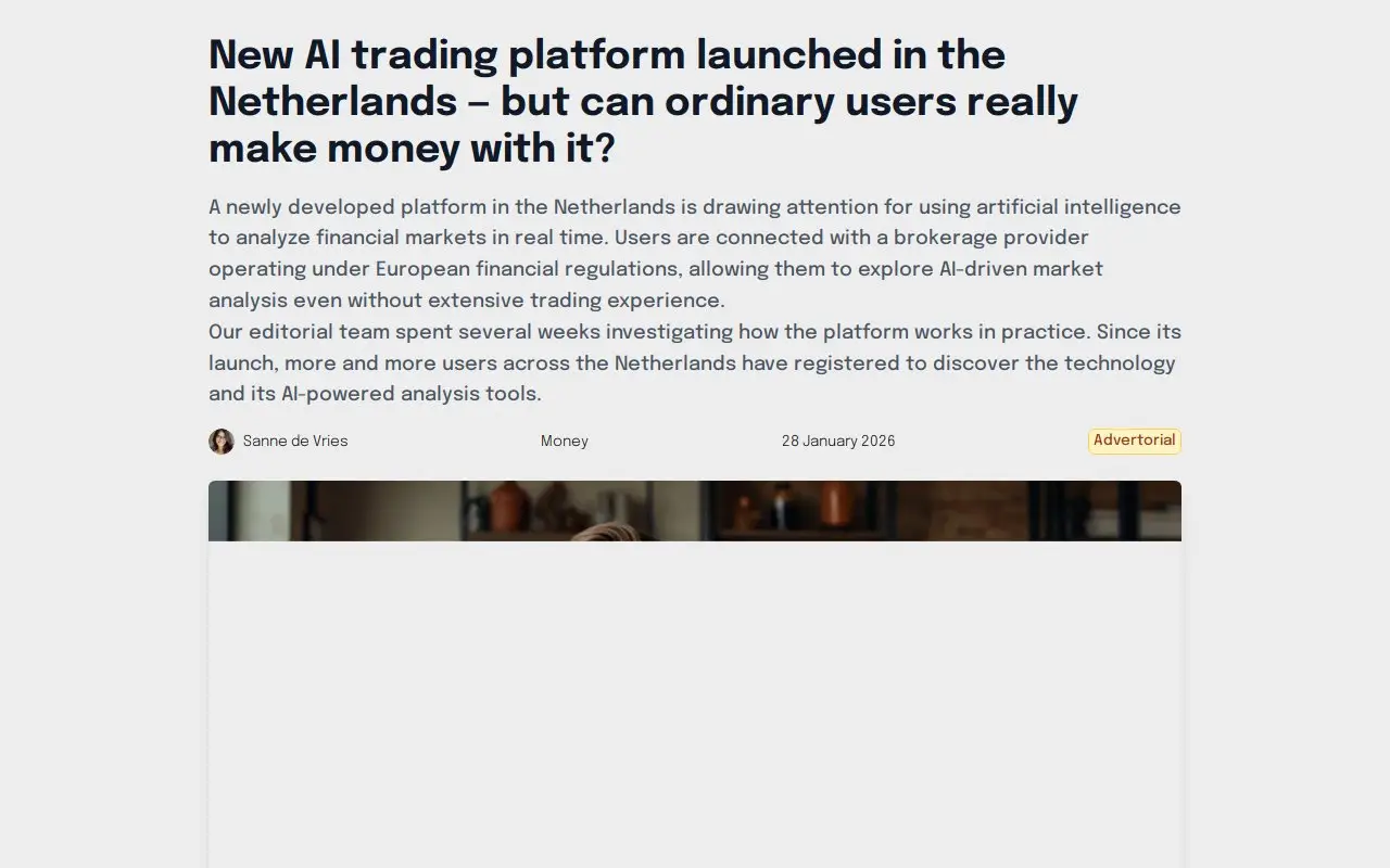 Landing page screenshot
