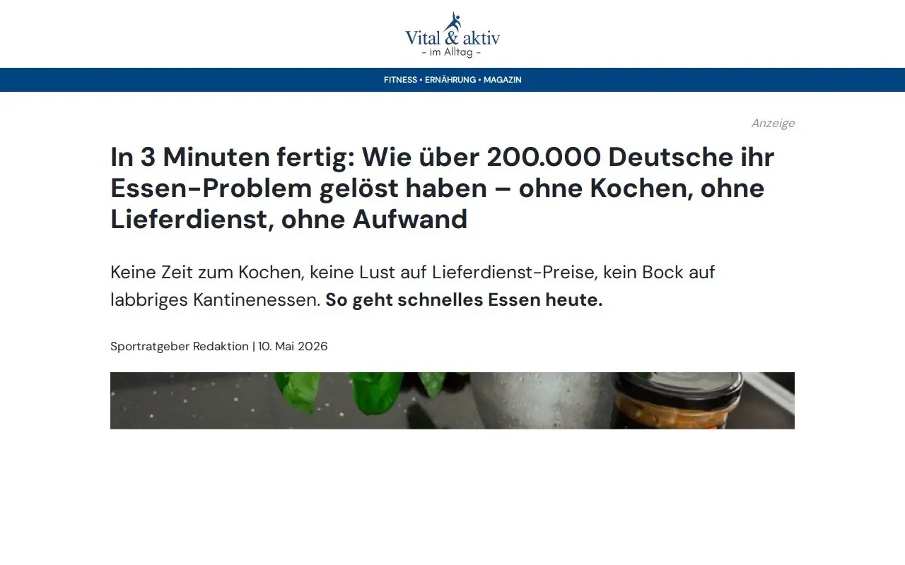 Landing page screenshot