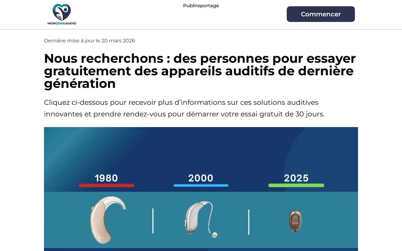 Landing page screenshot