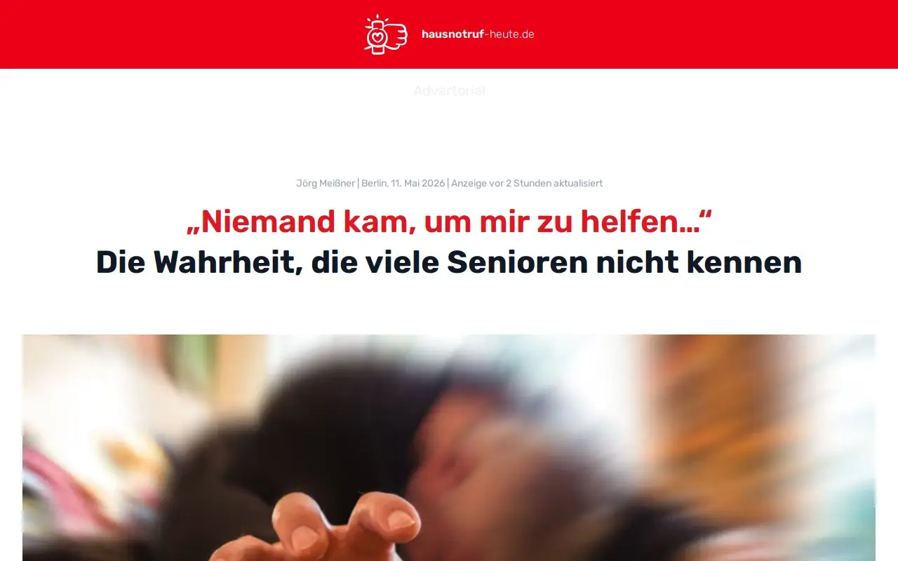 Landing page screenshot