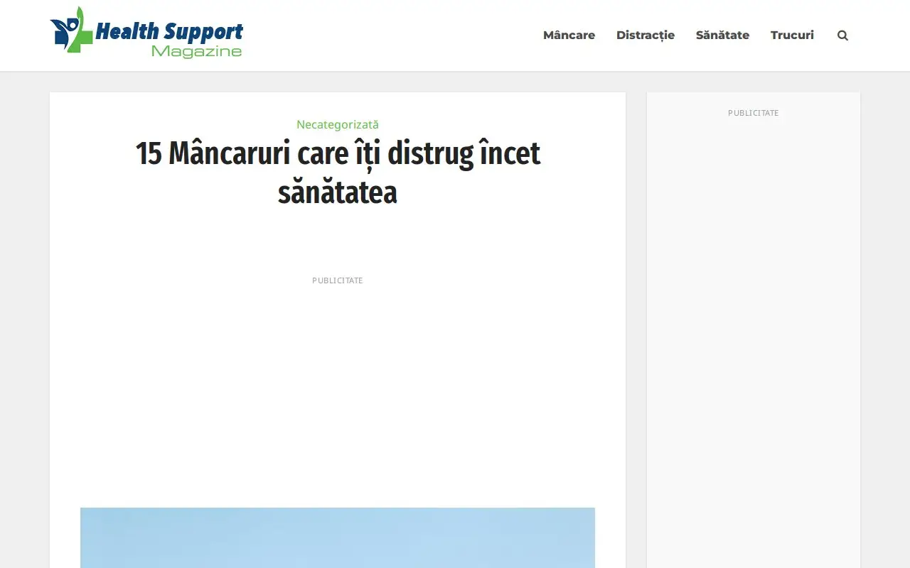 Landing page screenshot