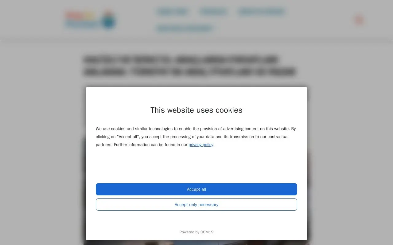 Landing page screenshot