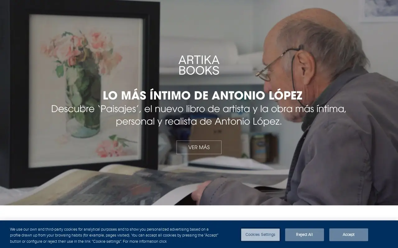 Landing page screenshot