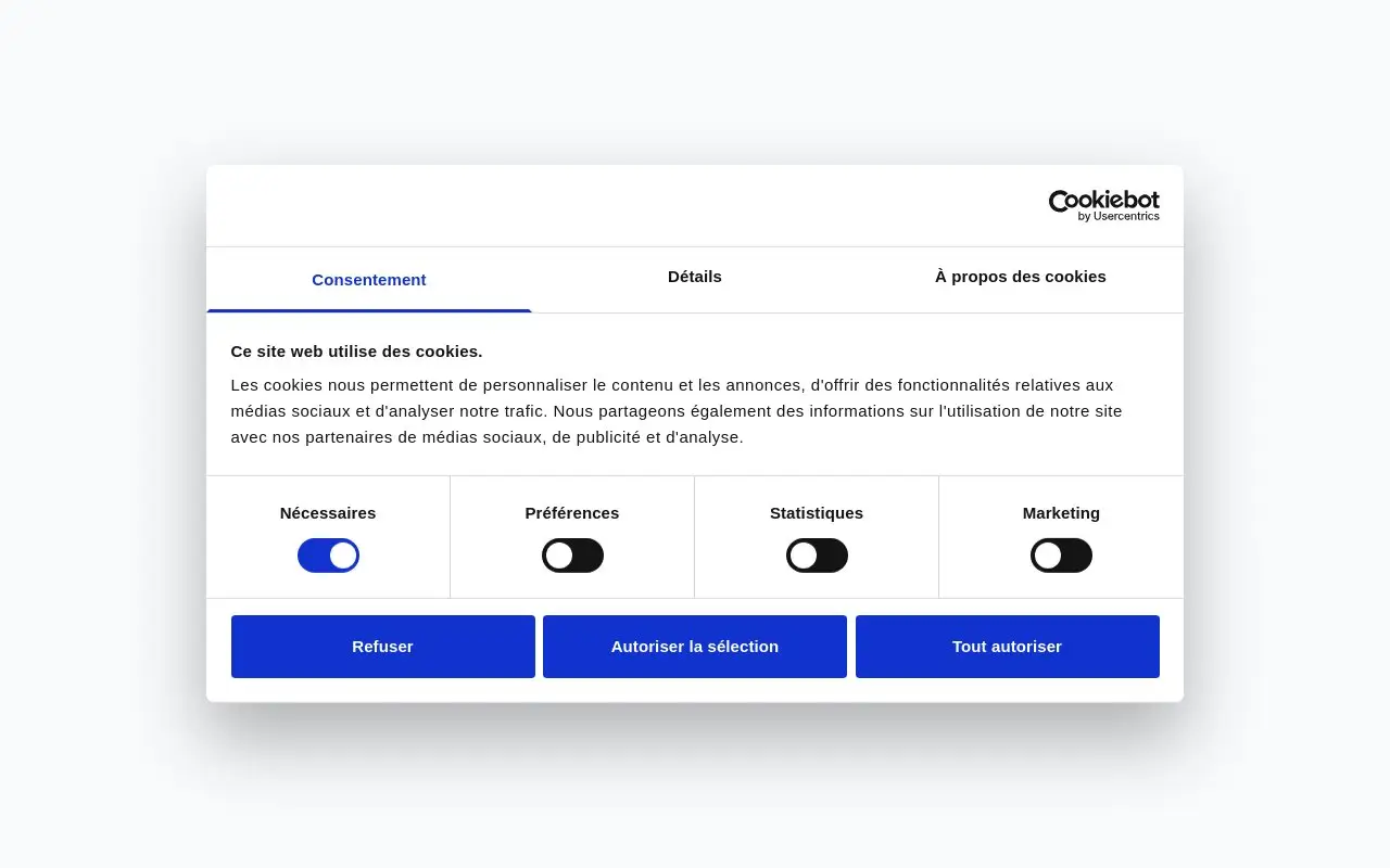 Landing page screenshot