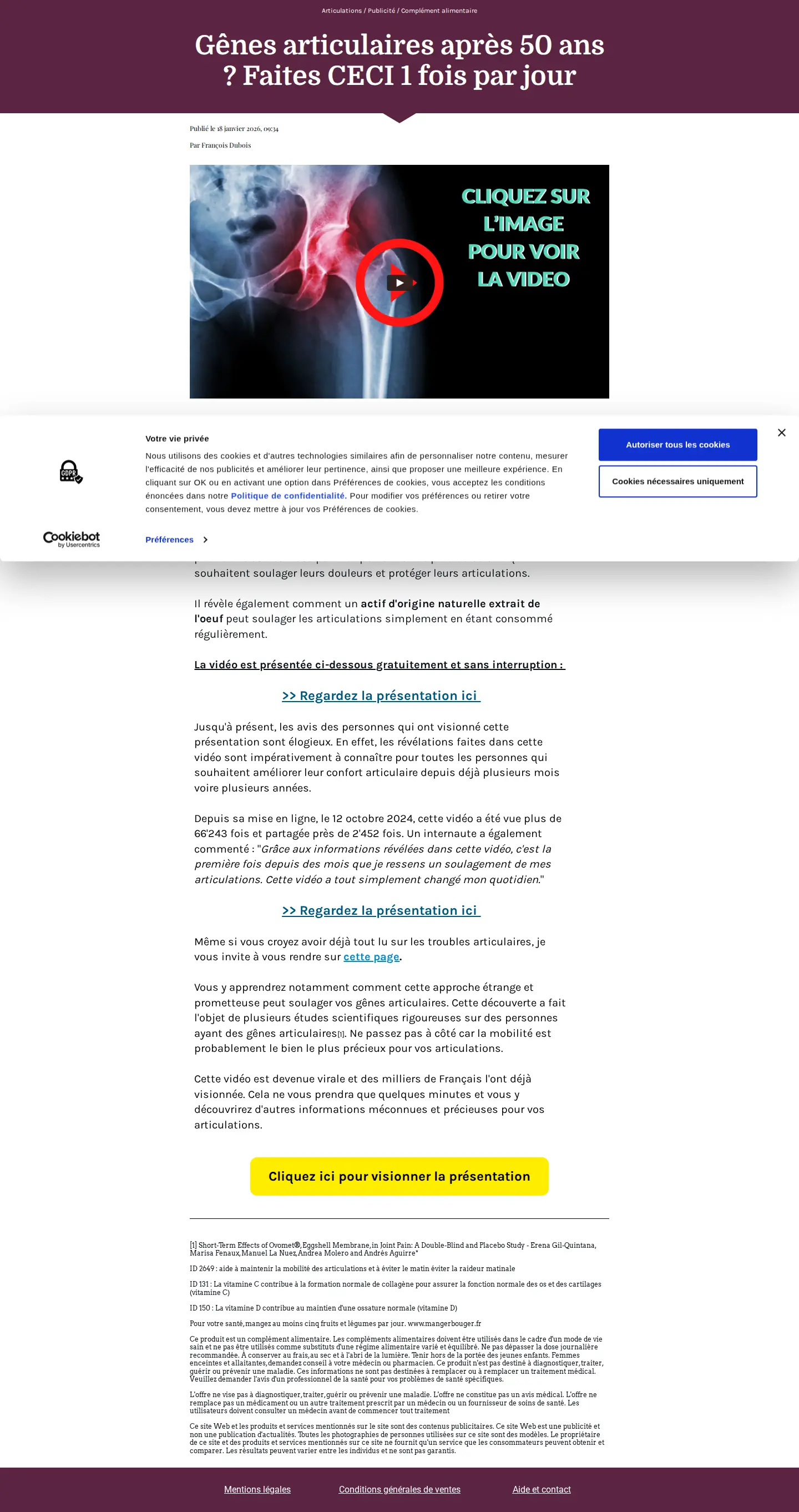 Landing page screenshot