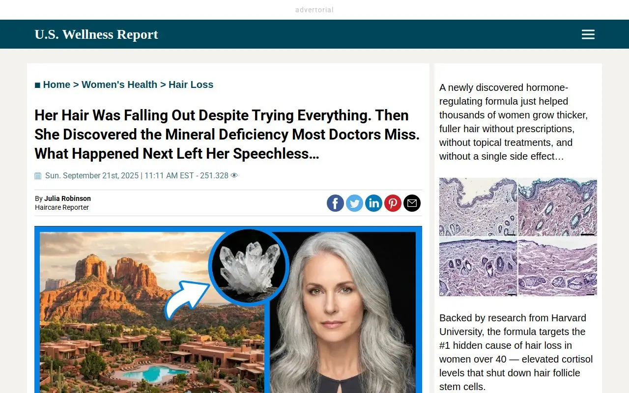 Landing page screenshot