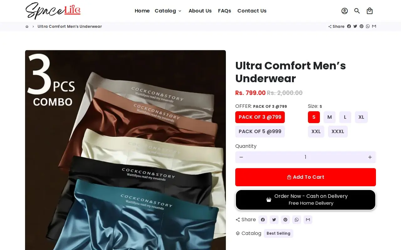 Landing page screenshot