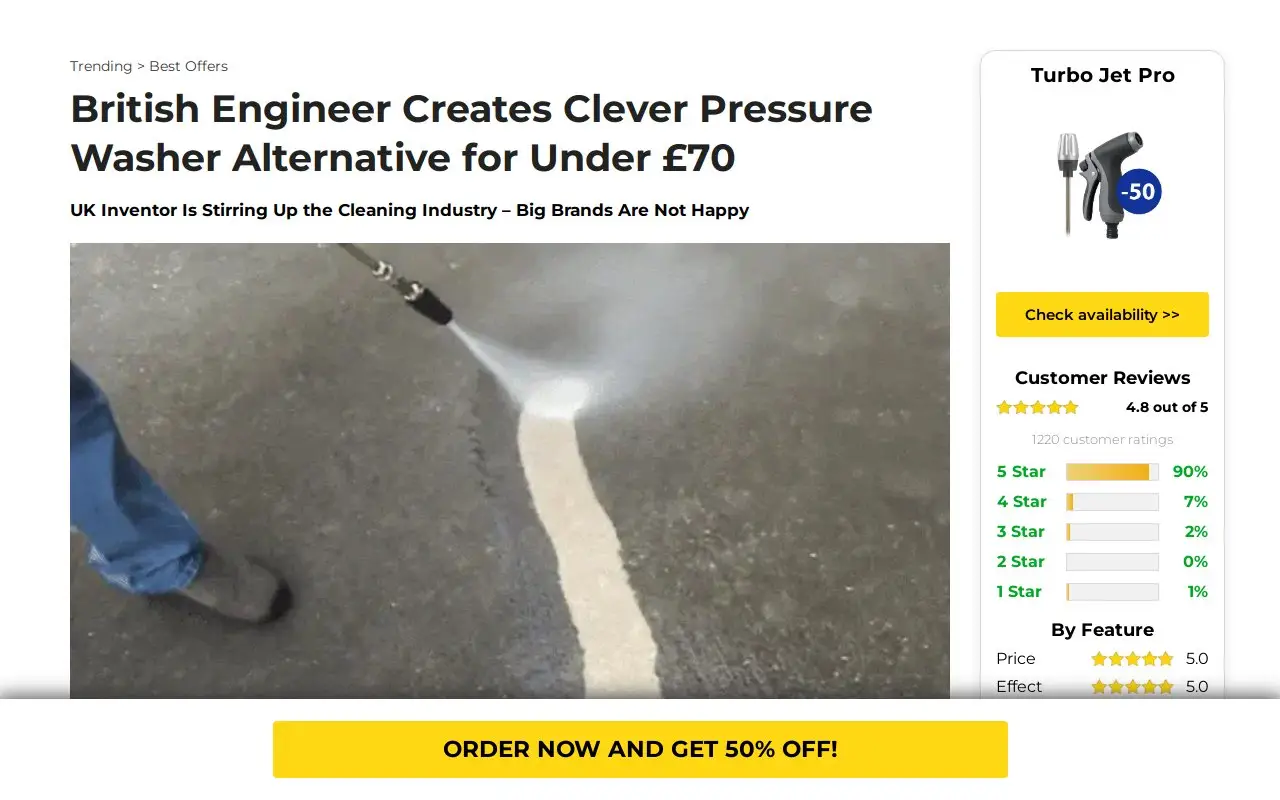 Landing page screenshot