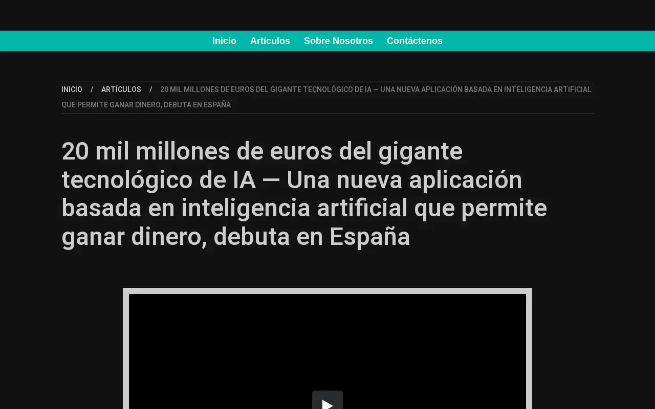 Landing page screenshot