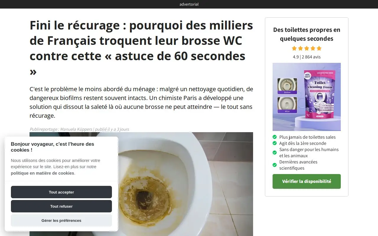 Landing page screenshot