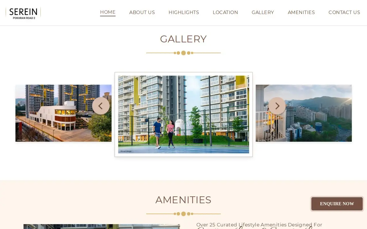 Landing page screenshot