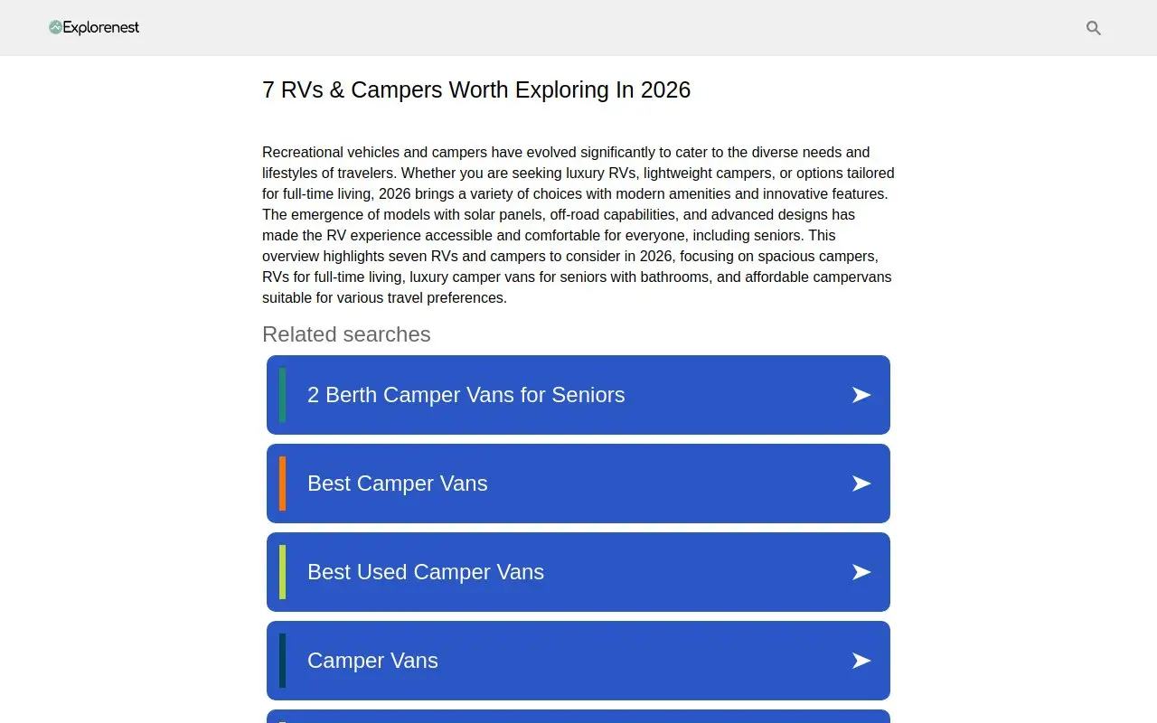 Landing page screenshot