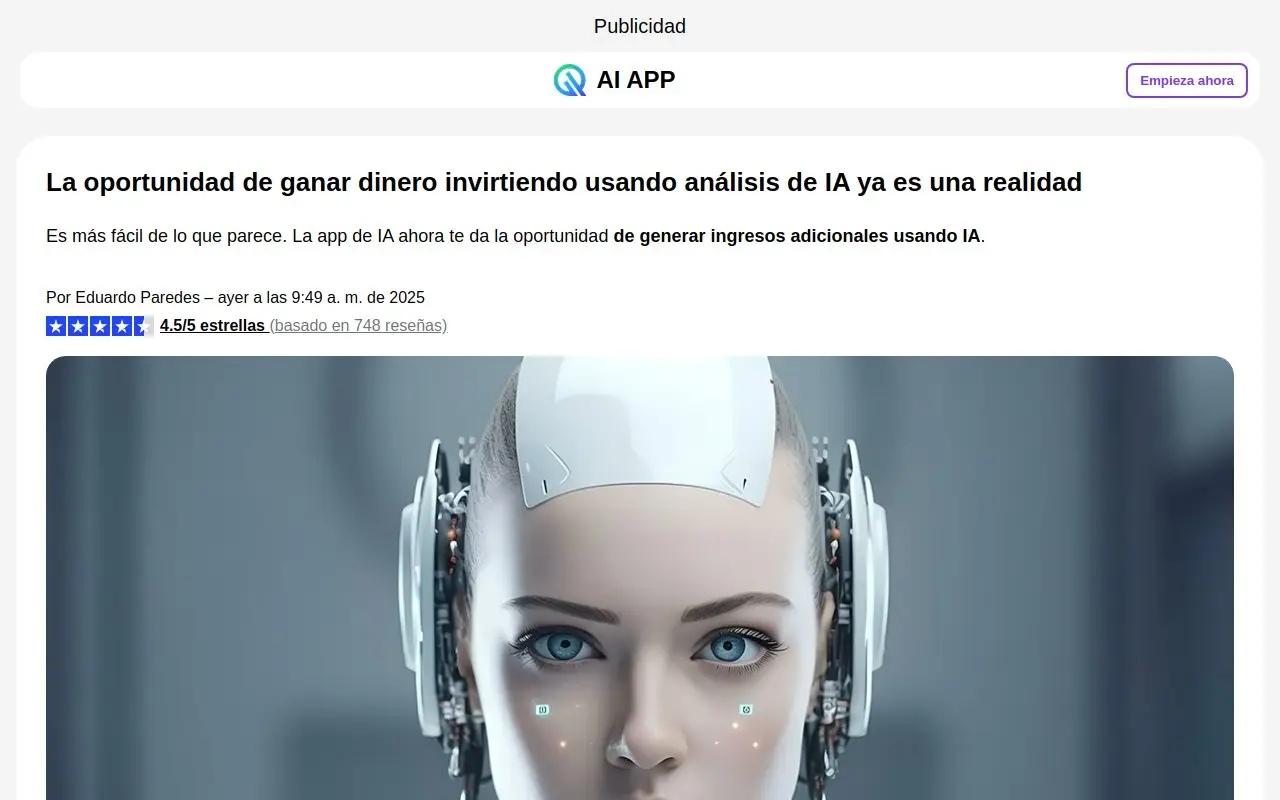 Landing page screenshot