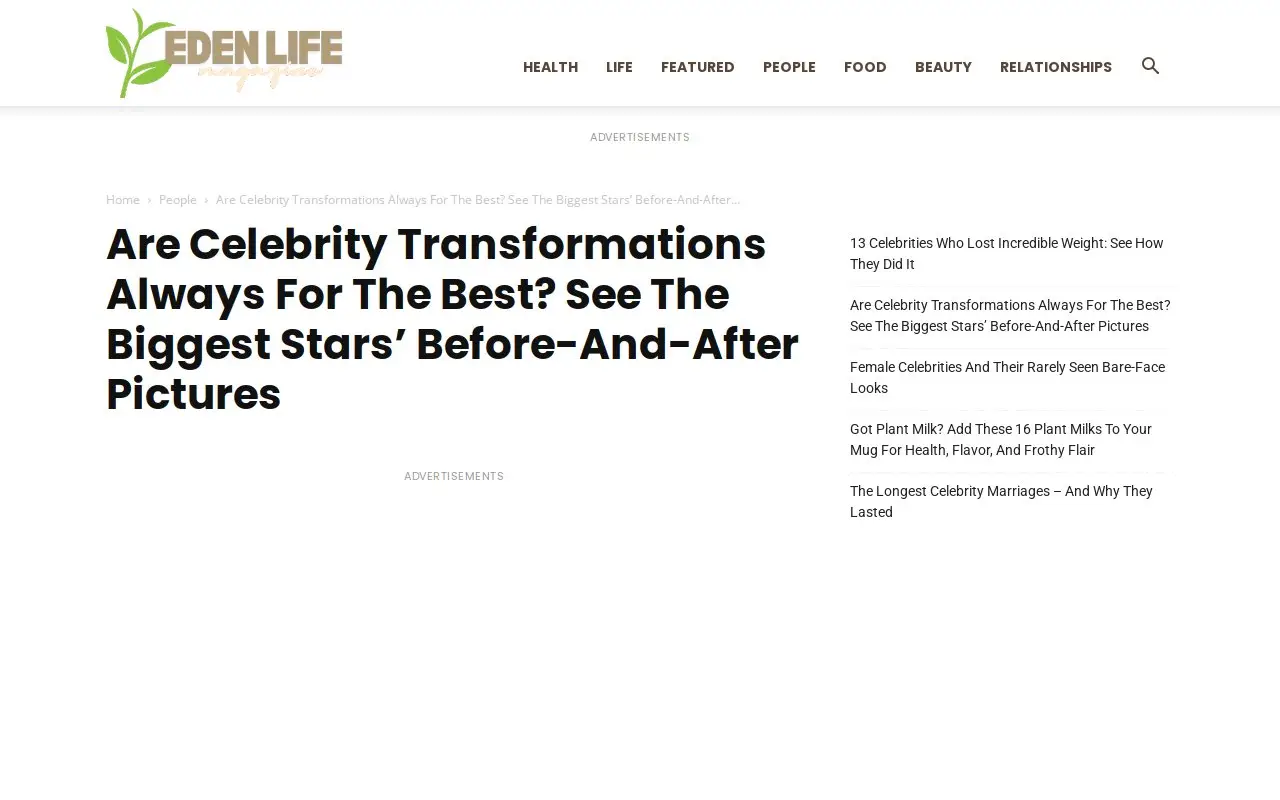 Landing page screenshot