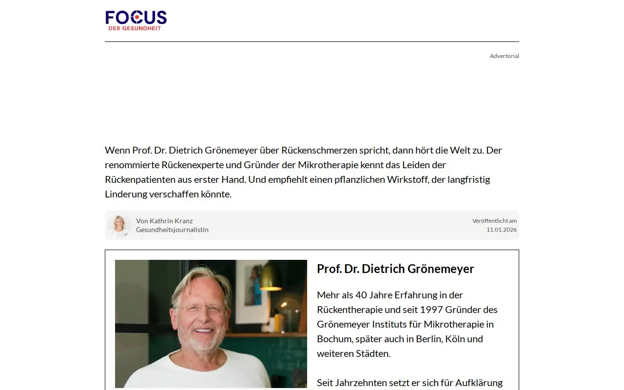 Landing page screenshot
